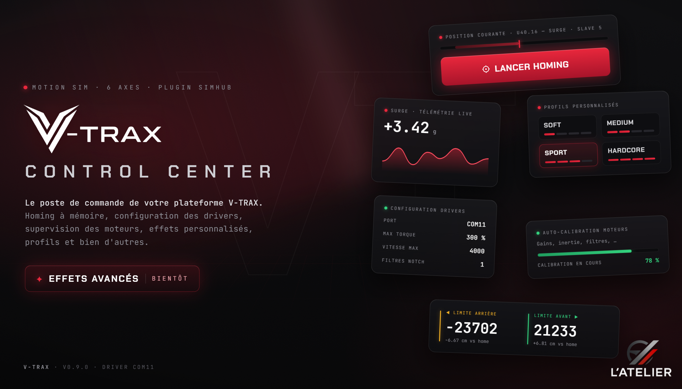 Plugin SimHub V-TRAX — Control Center